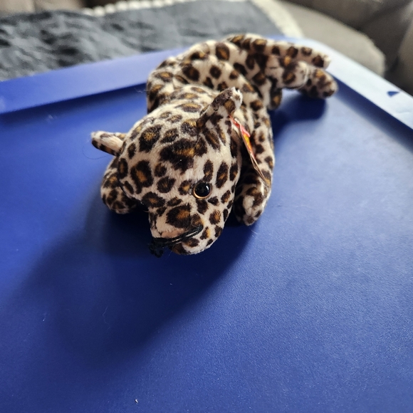 Retired Rare Ty Cream Siamese Cat and Freckles Leopard - Picture 2 of 14